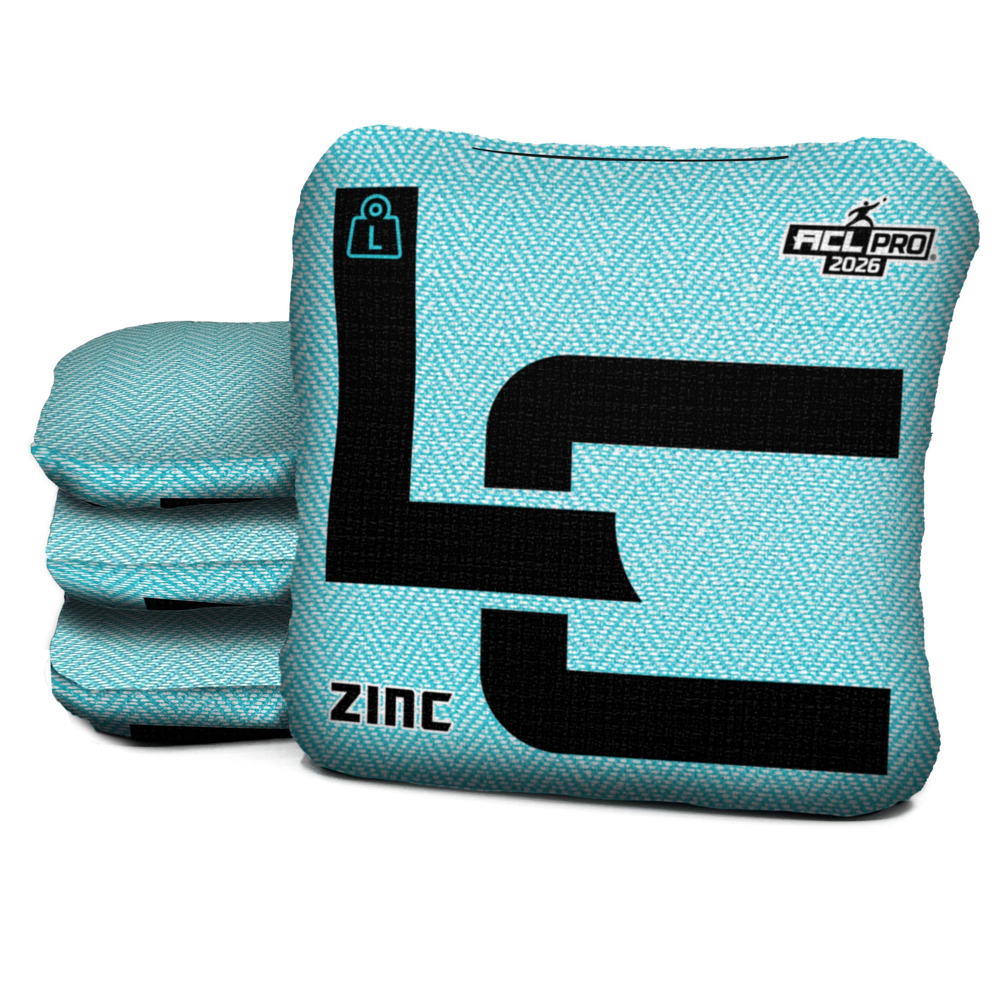Logic Cornhole - LC - Aqua - ZINC - ACL PRO 2026 BAGS - Custom Name Option- Set of 4 bags