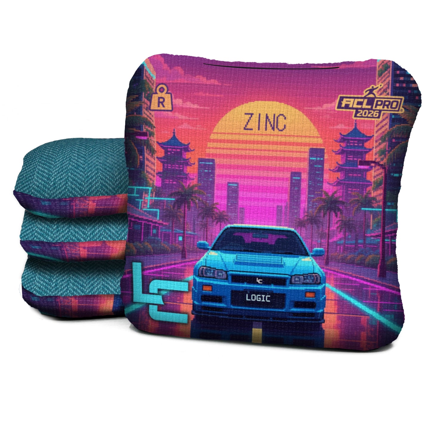 Logic Cornhole - PIXEL DRIVE  - ACL PRO 2026 BAGS - MULTIPLE BAG SERIES - Set of 4 bags