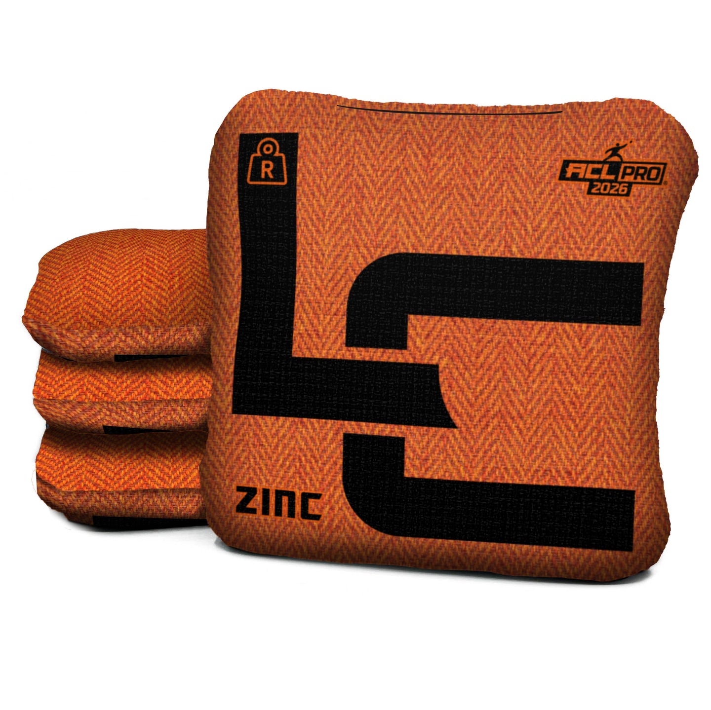 Logic Cornhole - LC - Orange - ZINC - ACL PRO 2026 BAGS - Custom Name Option- Set of 4 bags