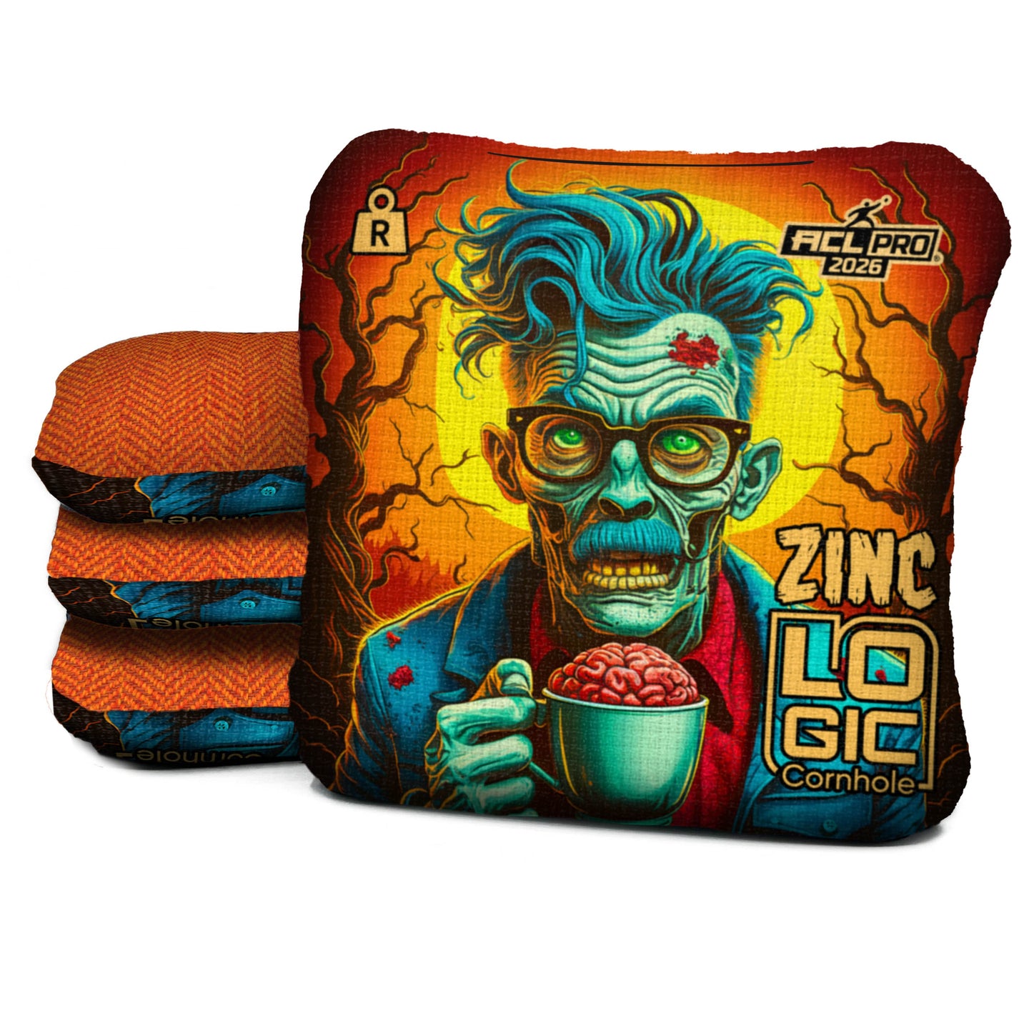 Logic Cornhole Zombie Brain Tea  - ACL PRO/COMP BAGS - MULTIPLE BAG SERIES - Set of 4 bags