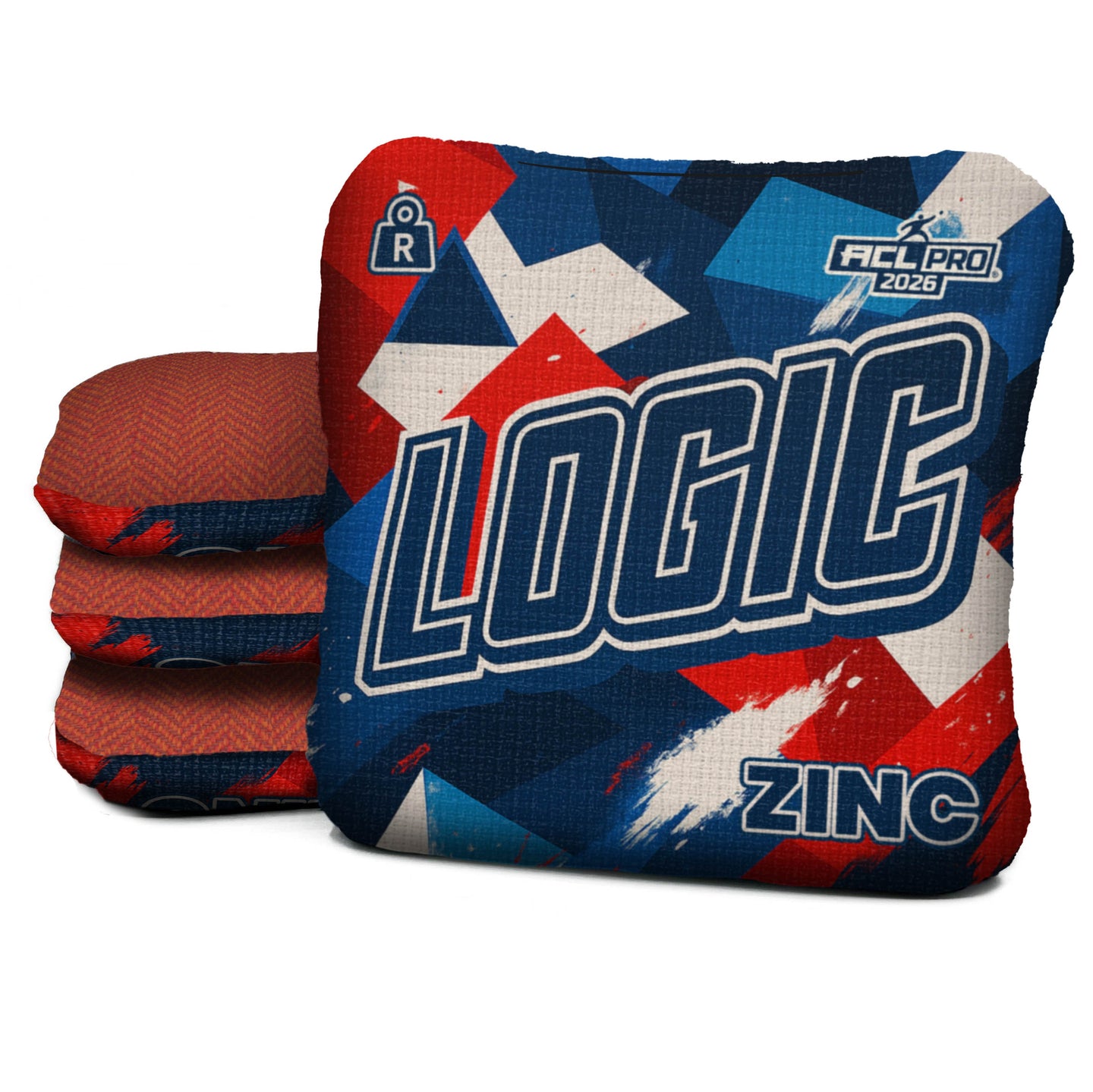 Logic Cornhole Angle Splat - Red White Blue - ACL PRO 2026 BAGS - MULTIPLE BAG SERIES - Set of 4 bags