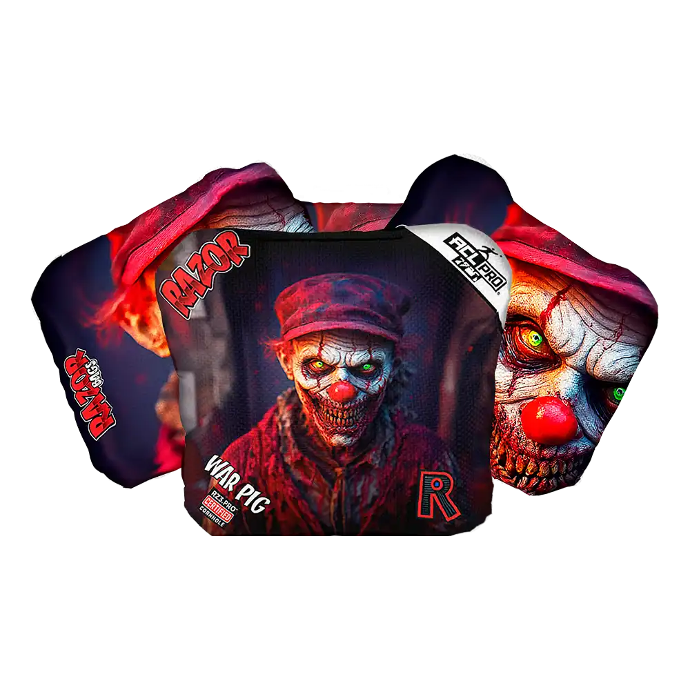 Razor Cornhole Bags | War Pig | Zombie Clown