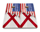 State Flags Alabama to Georgia Cornhole Boards - Professional Tournament Series