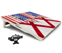 State Flag Designs Alabama to Georgia Cornhole Boards - Pro Solution Elite Series