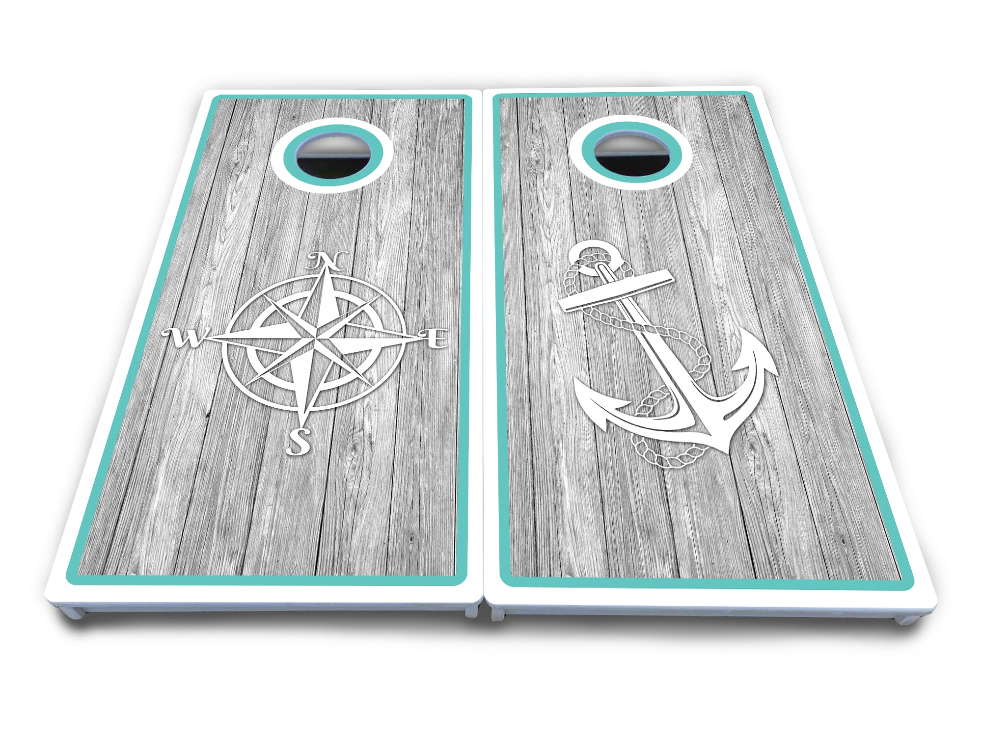 Anchor & Compass Cornhole Boards - All Weather Series