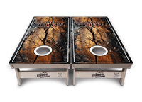 Distressed Live Edge Cornhole Boards - Professional Tournament Series