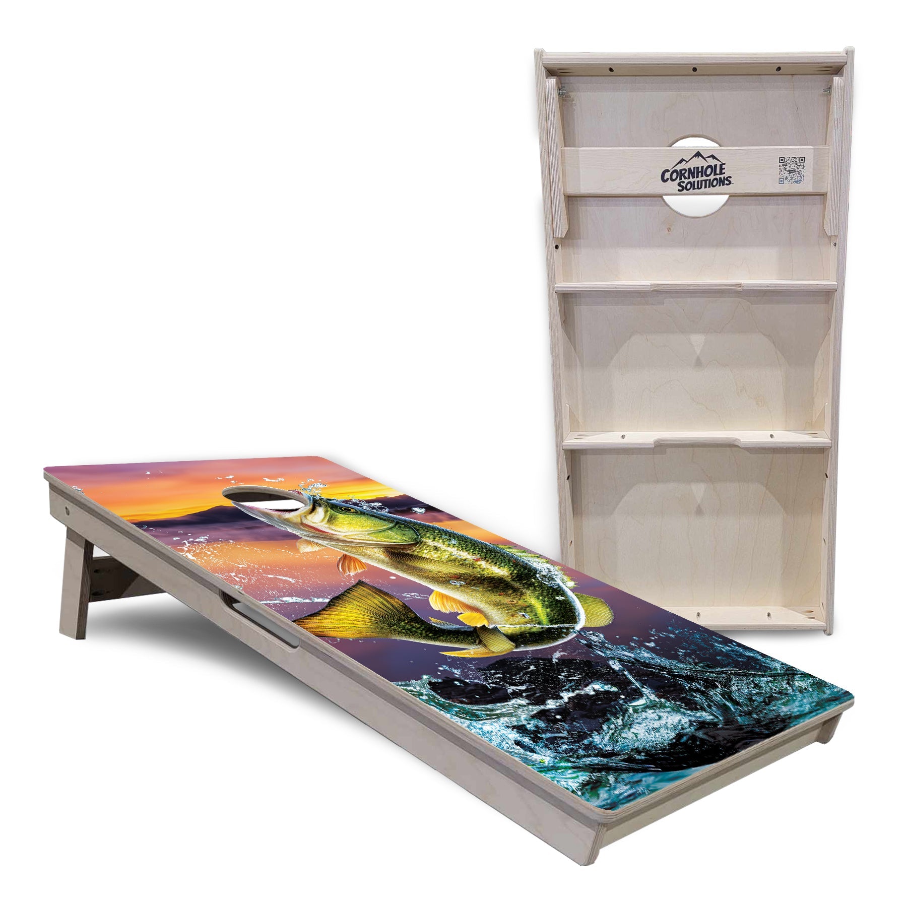 Bass Hole Cornhole Boards - Professional Tournament Series
