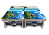 Beach Mountain Scene Cornhole Boards - Professional Tournament Series
