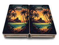 Mini Cornhole Boards - Beach Sunset Designs