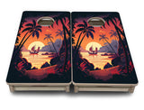 Mini Cornhole Boards - Beach Sunset Designs