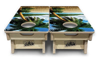 Mini Cornhole Boards - Beach Scene