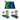 Blue & Green Lightning Cornhole Boards - Pro Solution Elite Series