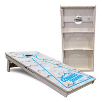 Glow Hole White Background Cornhole Boards - Professional Tournament Series