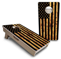 Mini Cornhole Boards - 4" holes - Burnt Flag