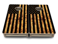 Mini Cornhole Boards - 4" holes - Burnt Flag