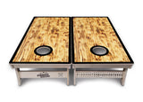 Burnt Wood Black Border Cornhole Boards - Professional Tournament Series