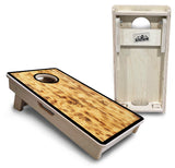 Mini Cornhole Boards - Burnt Wood Black Border