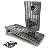 DTOM B&W Flag Cornhole Boards - Pro Solution Lite Series
