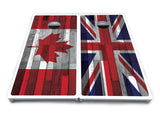 USA / Canada / Union Jack Plank Flag Cornhole Boards - All Weather Series