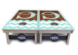 Mint Chevron Cornhole Boards - Professional Tournament Series