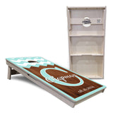Mint Chevron Cornhole Boards - Professional Tournament Series