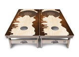 Colorado Natural Wood Skyline Cornhole Boards - Professional Tournament Series