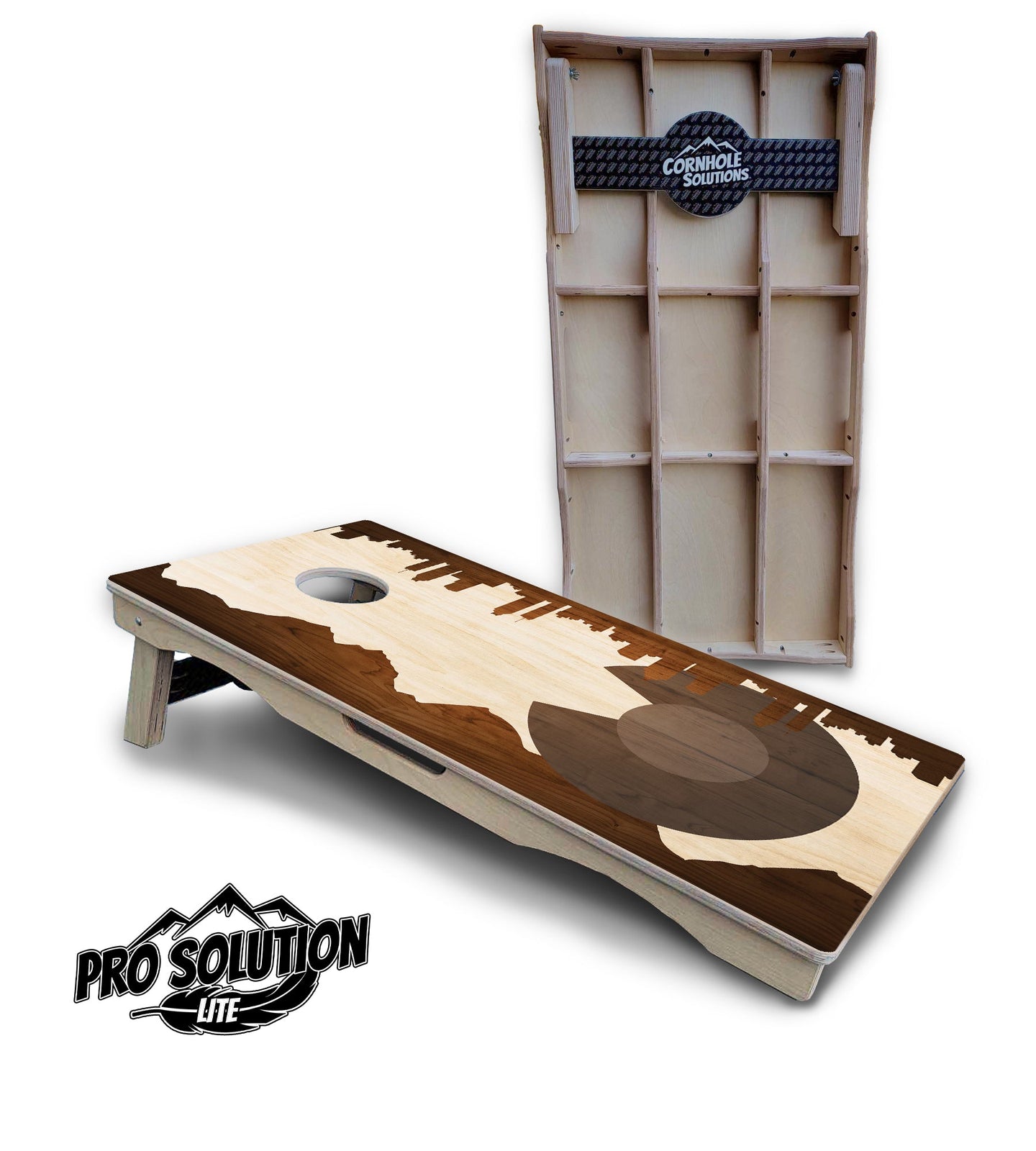 Colorado Wood Skyline Cornhole Boards - Pro Solution Lite Series