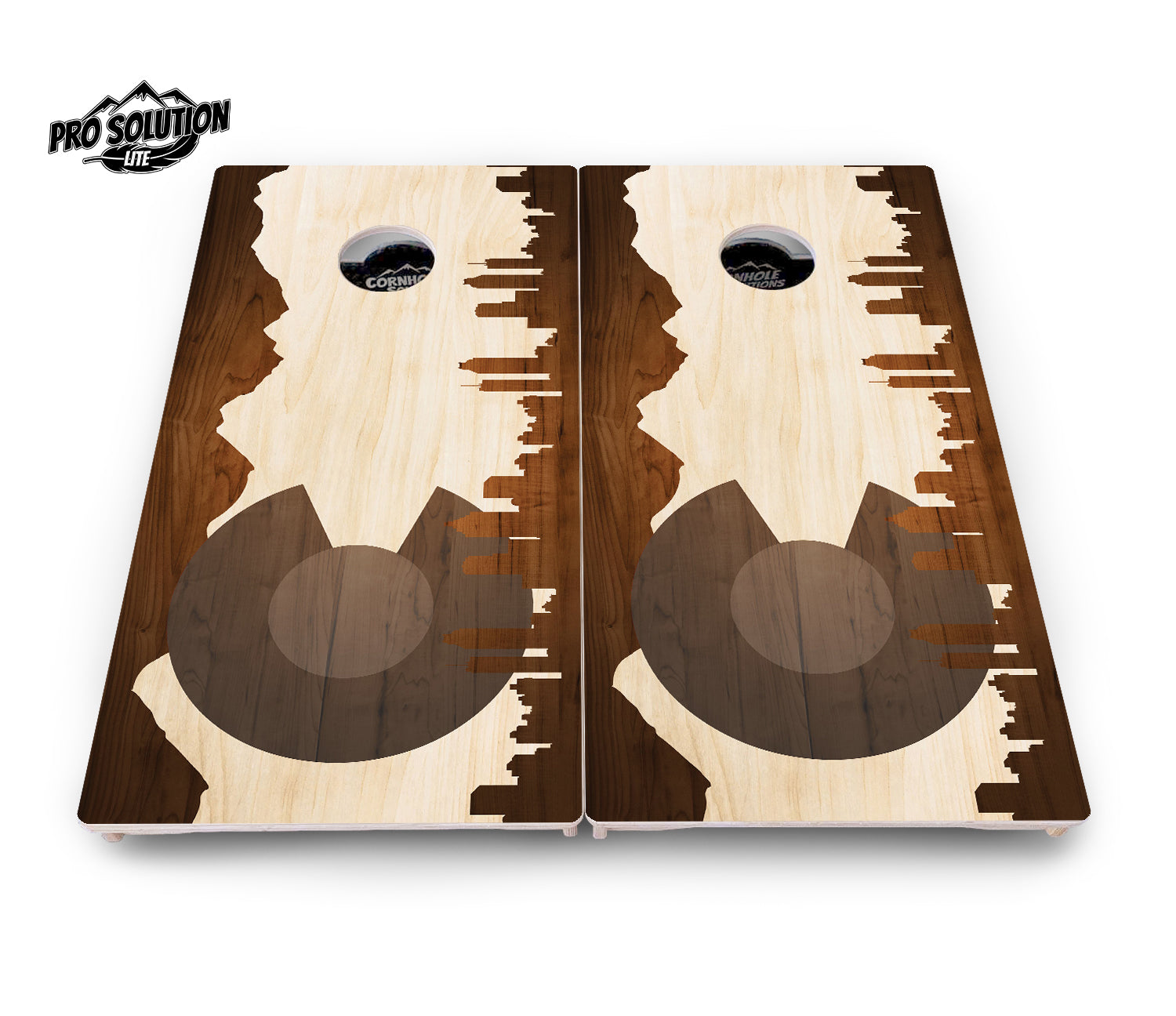Colorado Wood Skyline Cornhole Boards - Pro Solution Lite Series