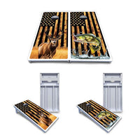 Colorful Deer & Fish Cornhole Boards - All Weather Series