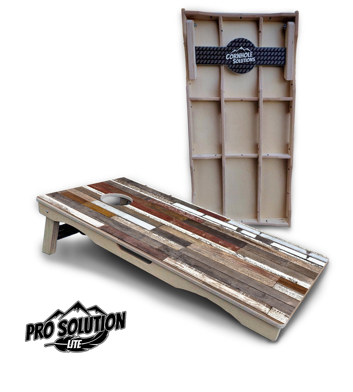 Colorful Planks Cornhole Boards - Pro Solution Lite Series