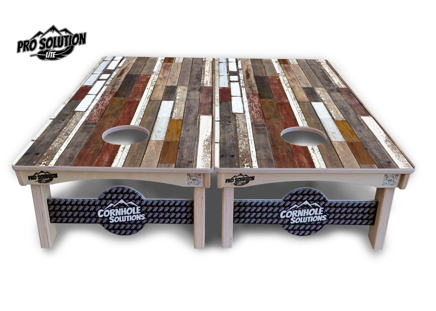 Colorful Planks Cornhole Boards - Pro Solution Lite Series