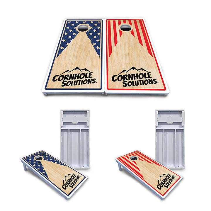 Stars & Stripes CS Logo Cornhole Boards - All Weather Series