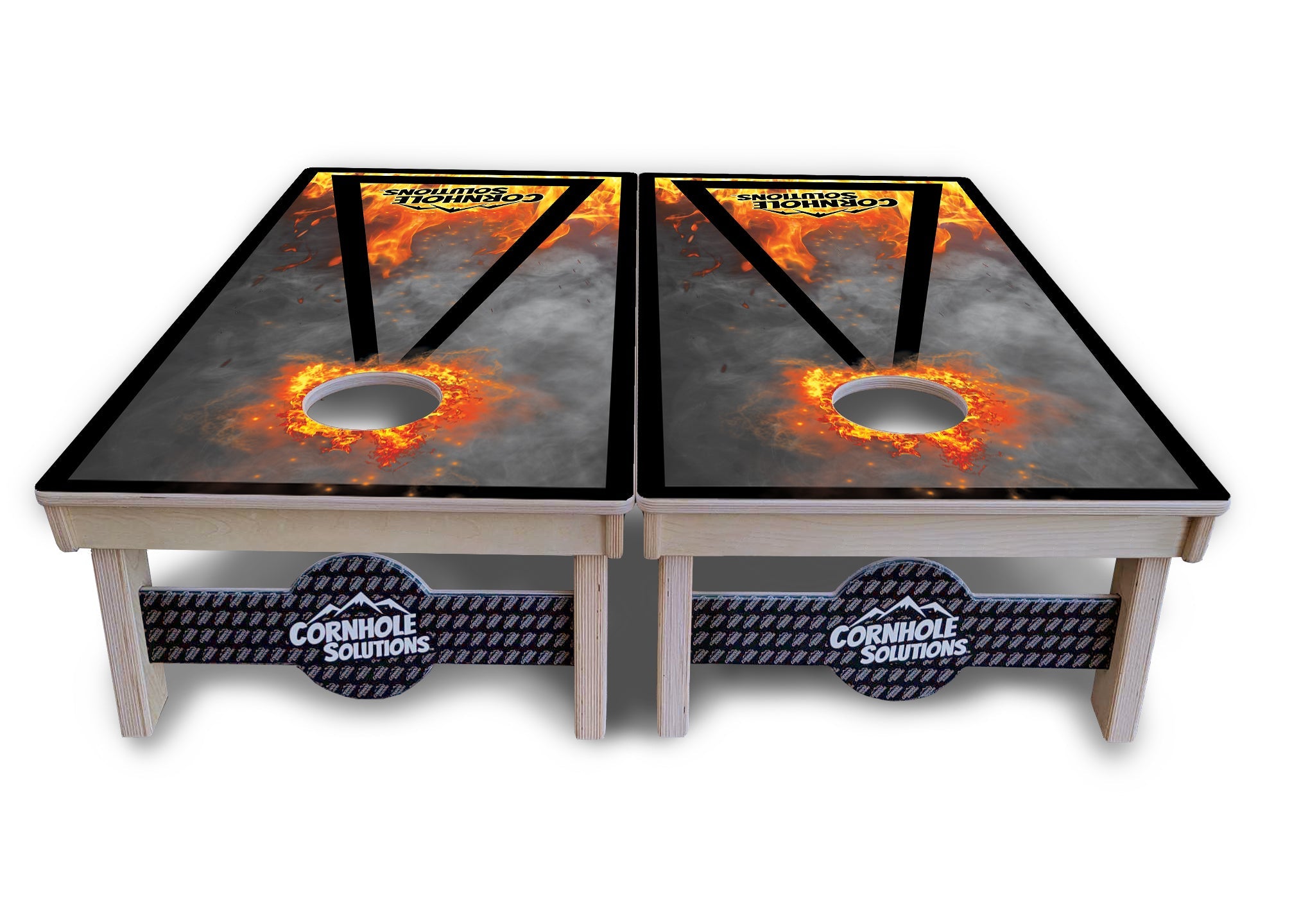 Fire Triangle CS Logo Cornhole Boards - Professional Tournament Series