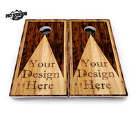 Custom Wooden Triangle Cornhole Boards - Pro Solution Lite Series