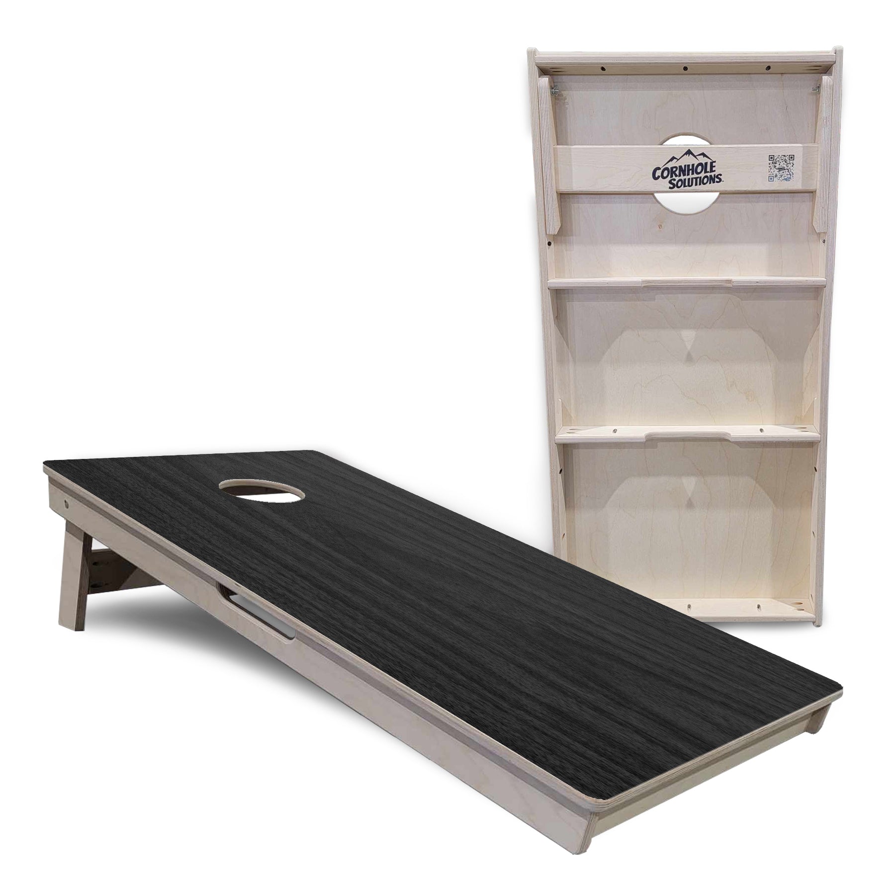 Dark Grey Wood Cornhole Boards - Professional Tournament Series