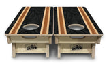 Mini Cornhole Boards - Dark Wood Stripe