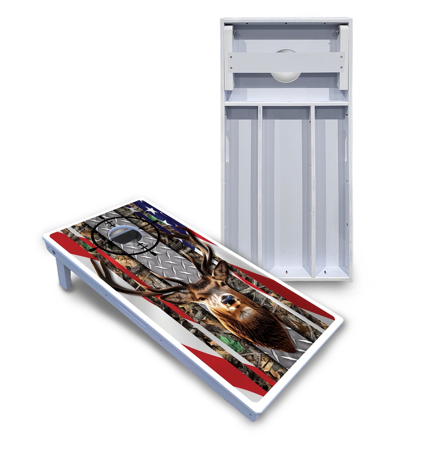 Scope Deer & Fish Cornhole Boards - All Weather Series