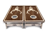 Deer Head Name Cornhole Boards - Professional Tournament Series - Personalized