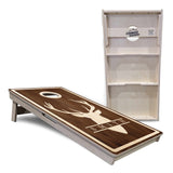 Deer Head Name Cornhole Boards - Professional Tournament Series - Personalized