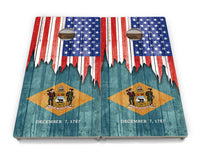 State Flags Alabama to Georgia Cornhole Boards - Professional Tournament Series