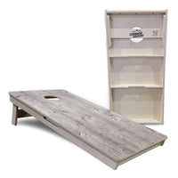Driftwood Grey-Stained Cornhole Boards - Professional Tournament Series