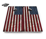 Rustic USA Flag Cornhole Boards - Pro Solution Elite Series