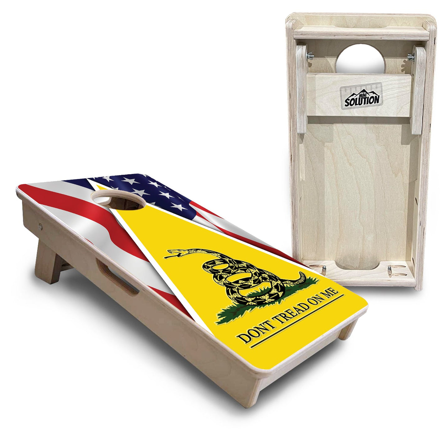 Mini Cornhole Boards - DTOM Yellow Triangle