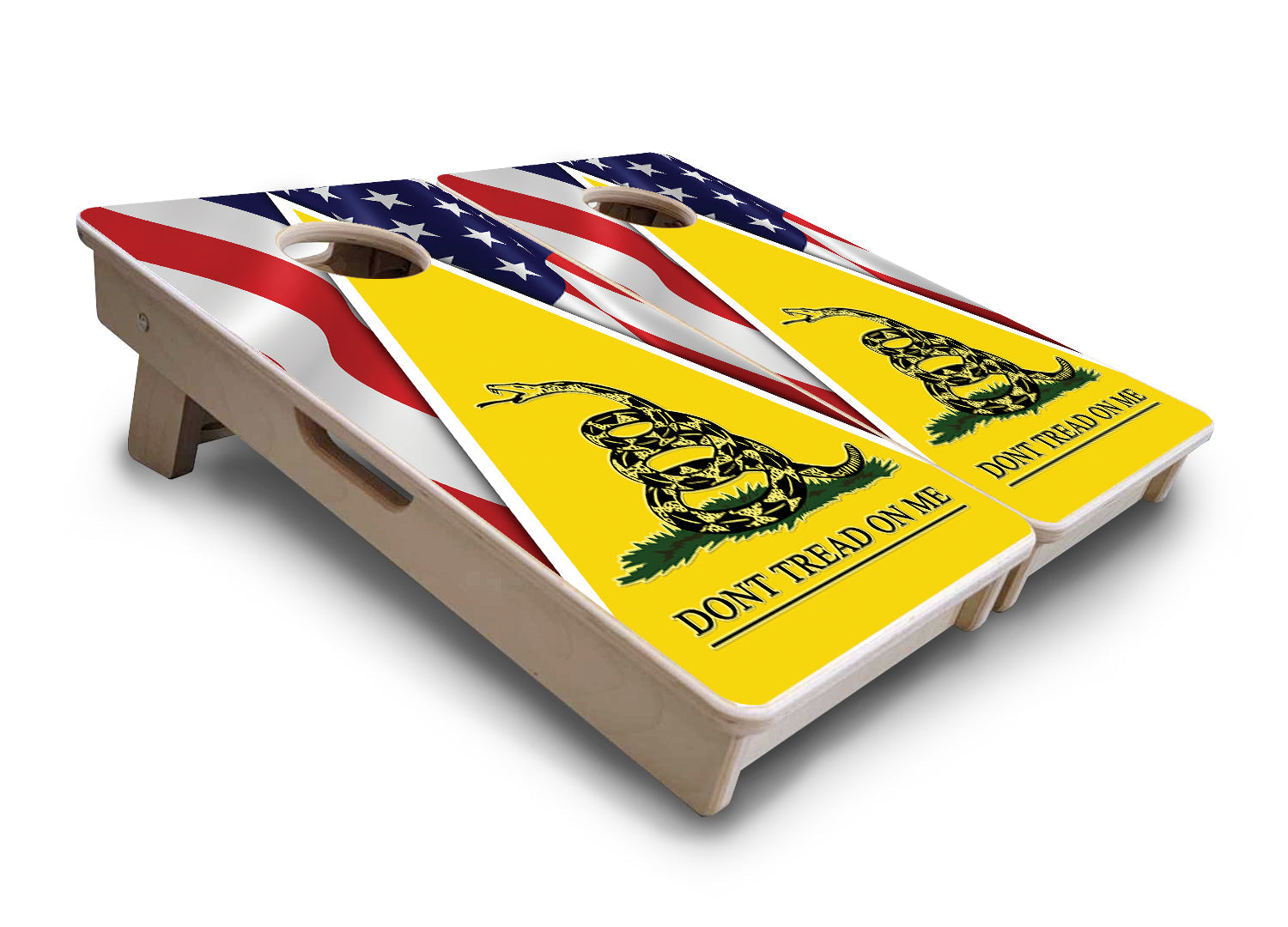 Mini Cornhole Boards - DTOM Yellow Triangle