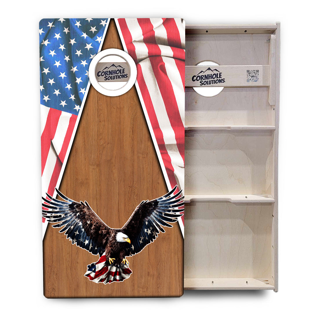 Eagle Triangle Wood Cornhole Boards - Professional Tournament Series