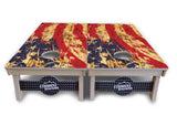 Faded Brush Burnt Flag Cornhole Boards - Professional Tournament Series