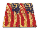 Faded Brush Burnt Flag Cornhole Boards - Professional Tournament Series