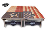 Faded USA/TX Flag Cornhole Boards - Pro Solution Lite Series