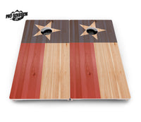 Faded USA/TX Flag Cornhole Boards - Pro Solution Lite Series