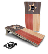 Faded USA/TX Flag Cornhole Boards - Pro Solution Lite Series